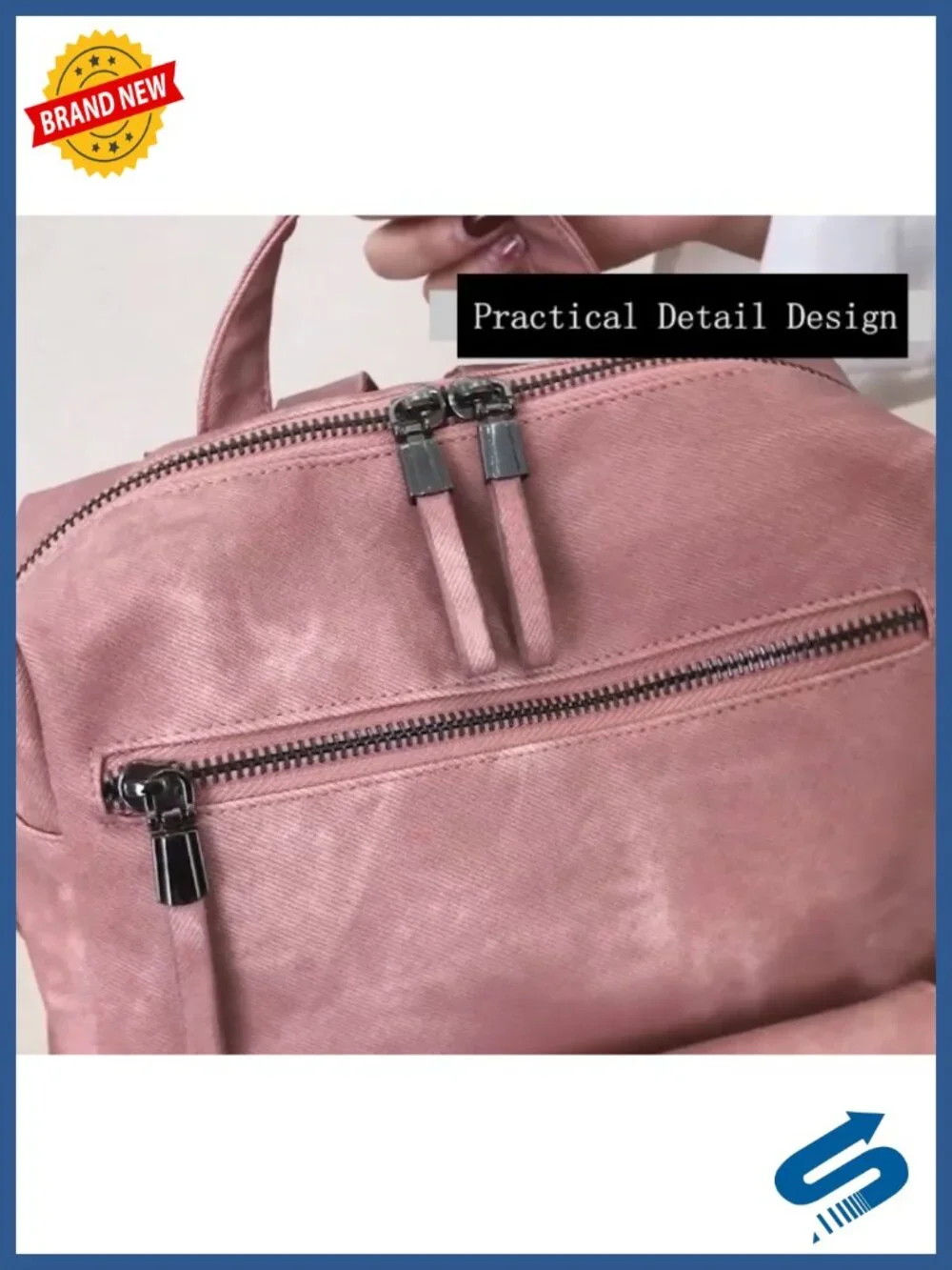 Women's Small Leather Backpack Purse Anti-theft Waterproof 3-in-1 Convertible